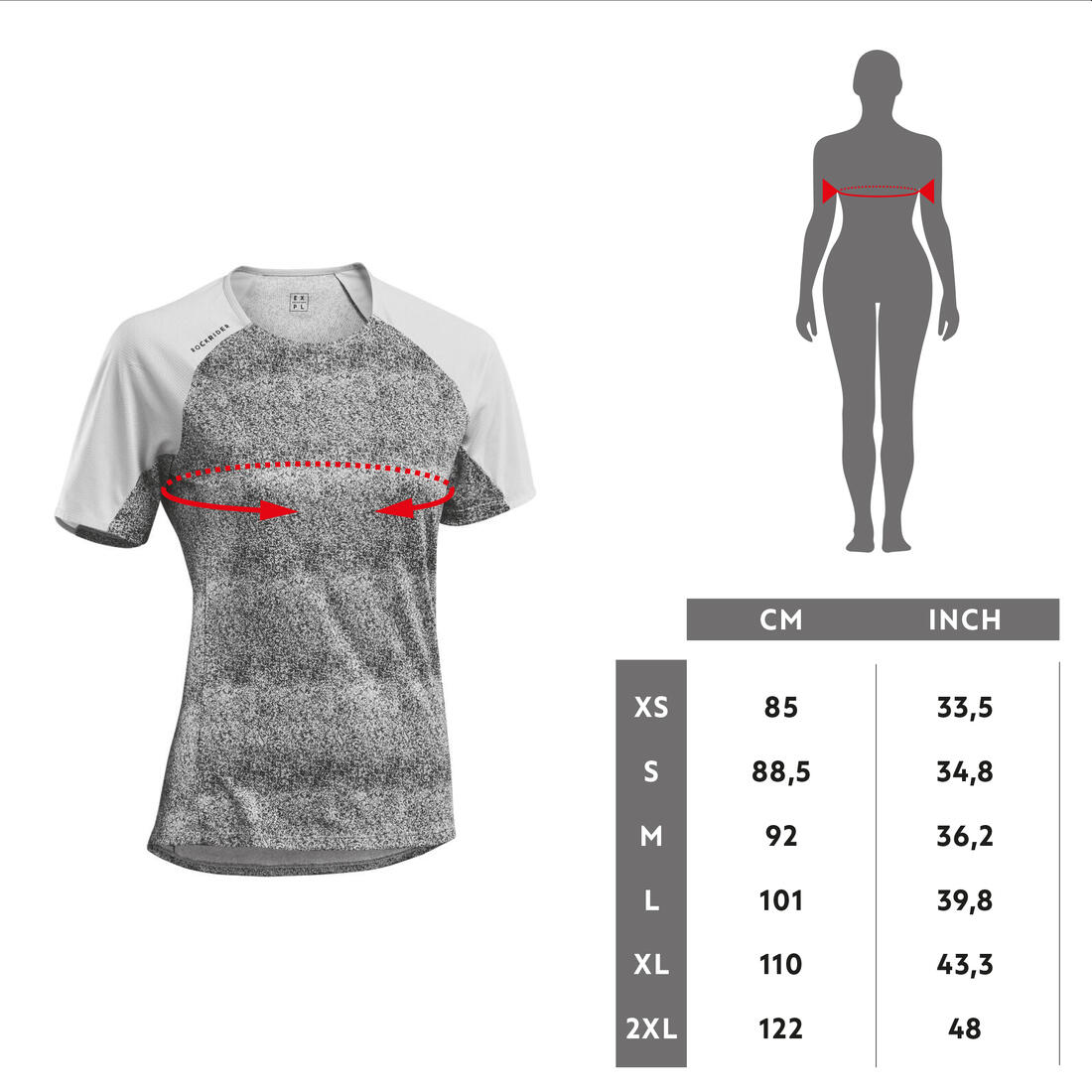 MAILLOT MANCHES COURTES VELO VTT ST 100  FEMME MARINE