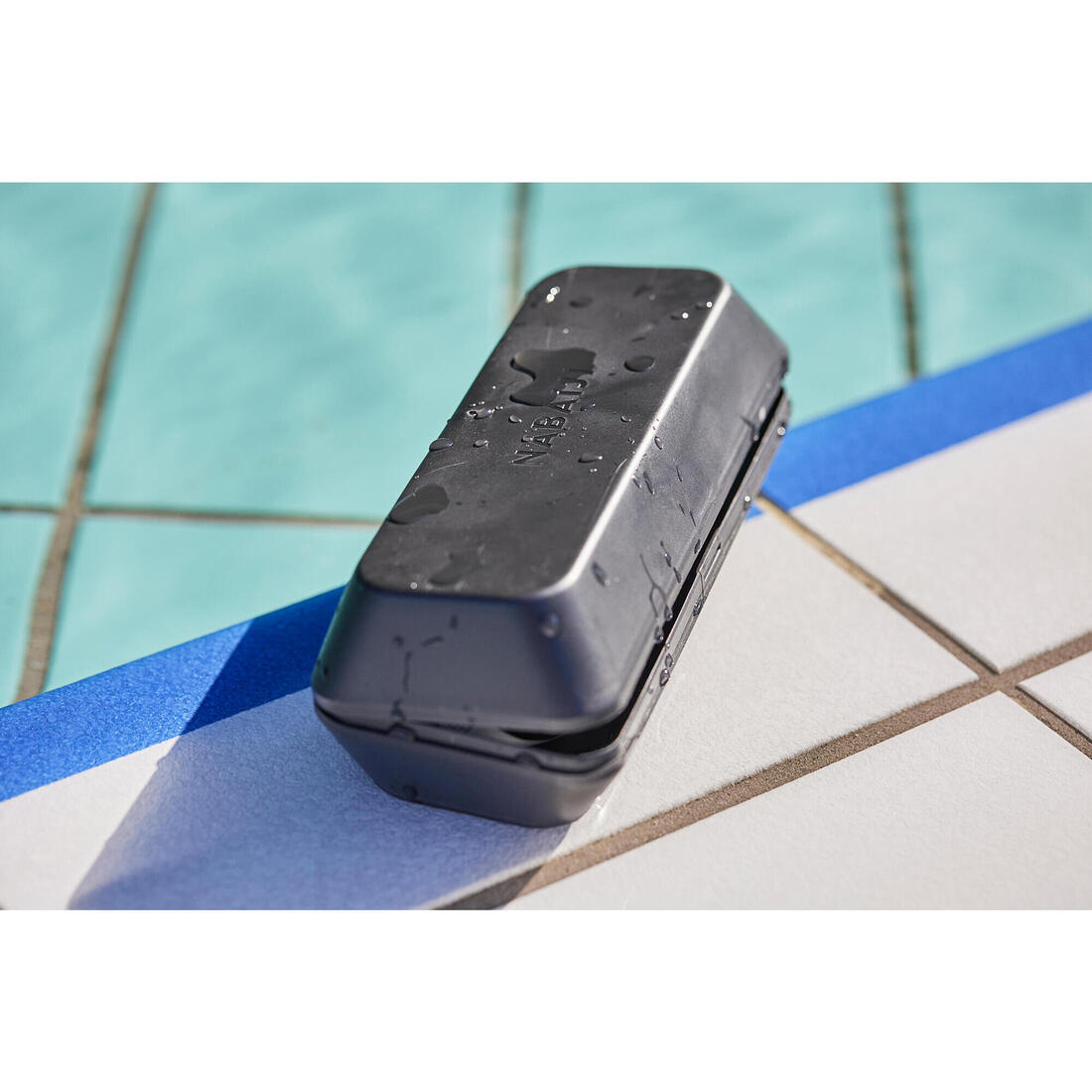 Boîte pour lunettes de natation rainurée - Noir