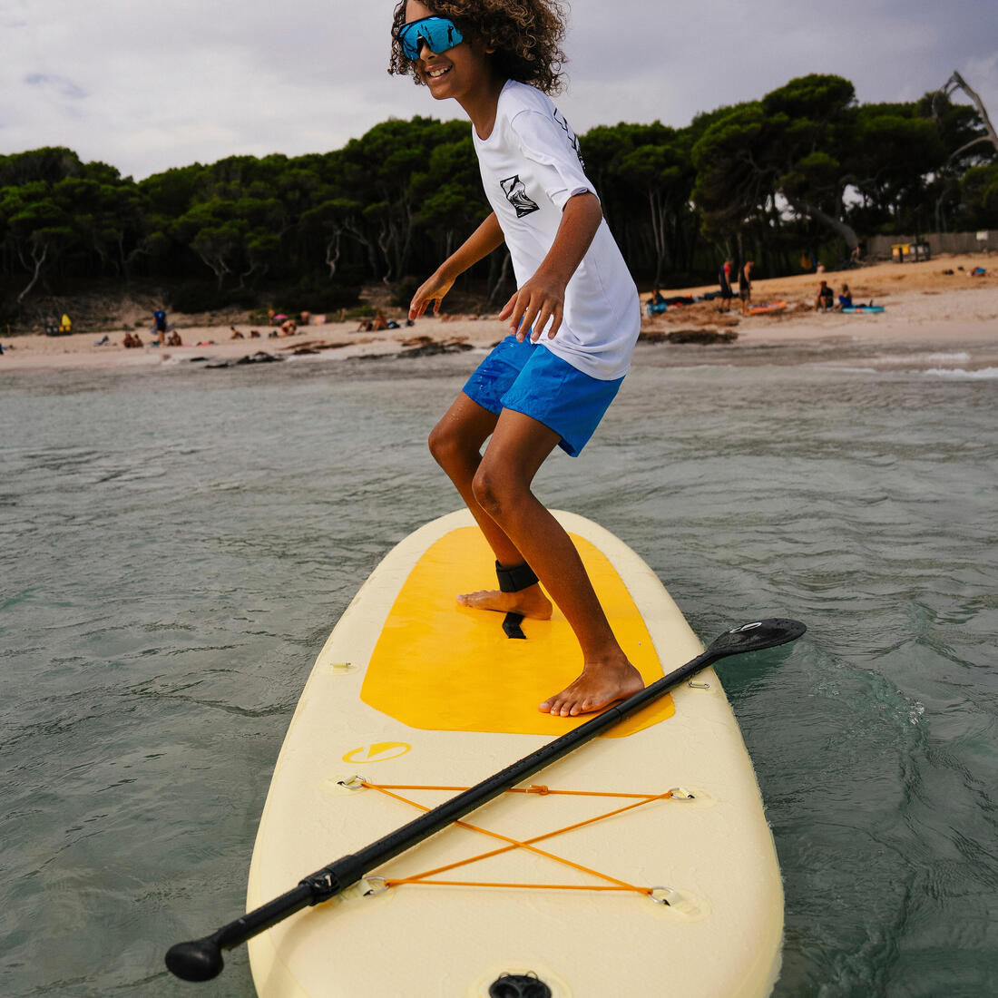 Pack Stand up paddle gonflable 9'6, 1 personne (jusqu'à 80kg)  - 100 Jaune