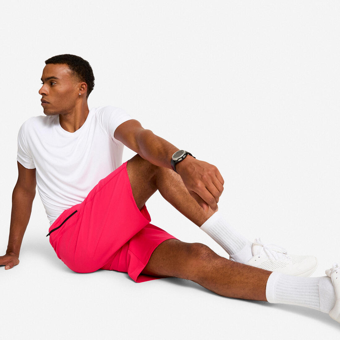Short de fitness respirant poches zippées homme