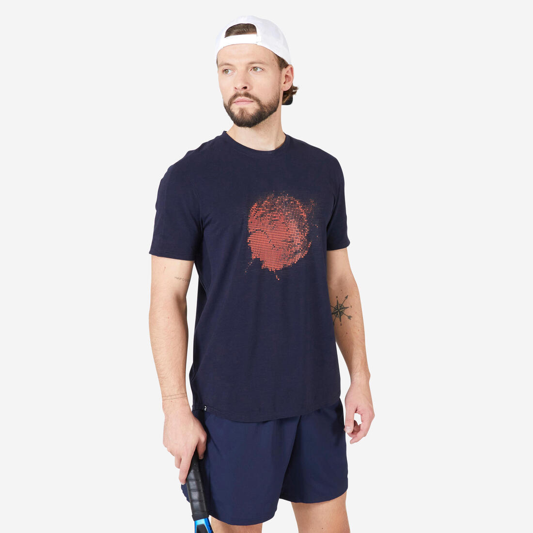 T-shirt de tennis homme - tts soft blanc cassé
