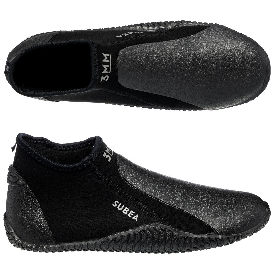 Bottillons plongée bas néoprène 3mm - noir
