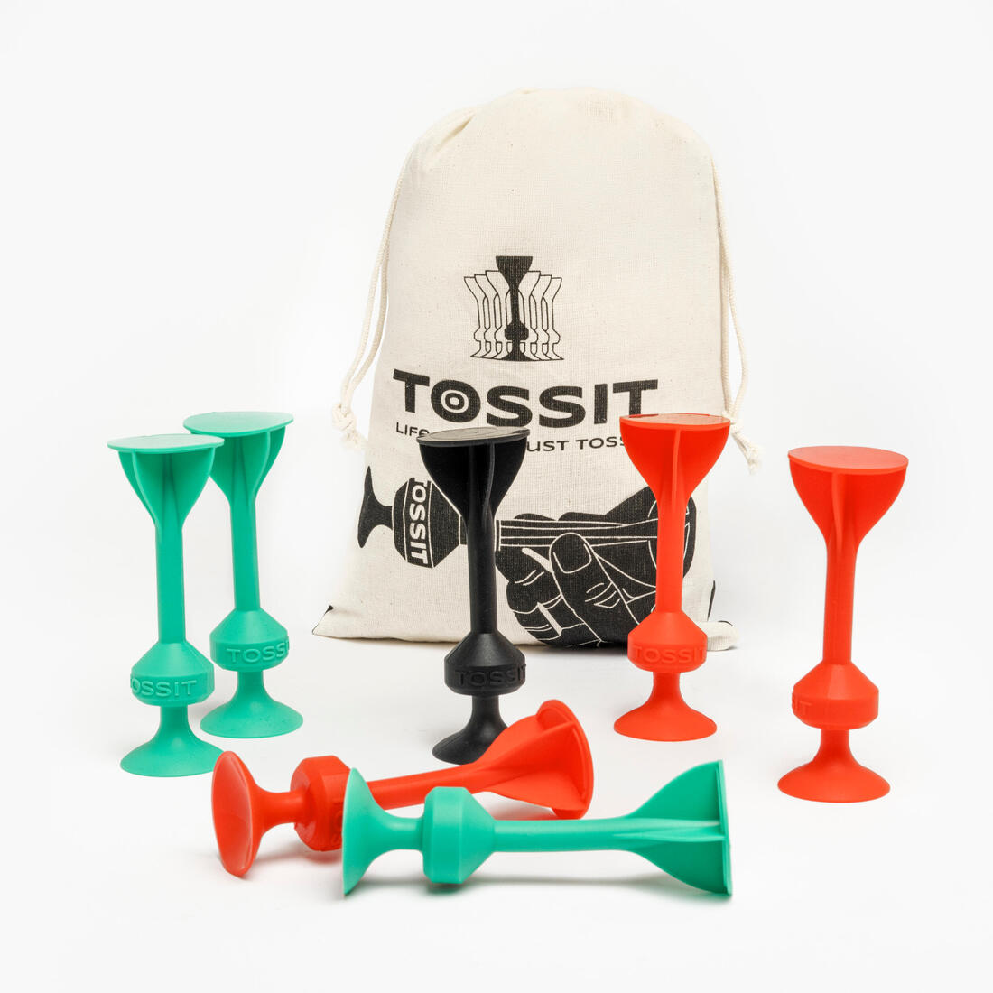 Jeu Tossit original rouge cyan