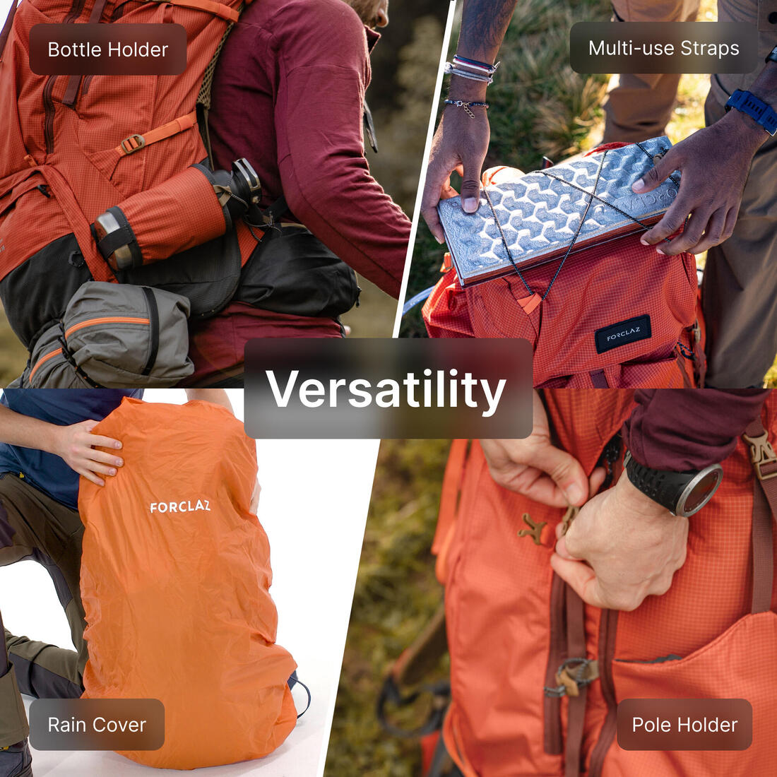 Sac à dos de trekking homme 60+10l - mt500 air