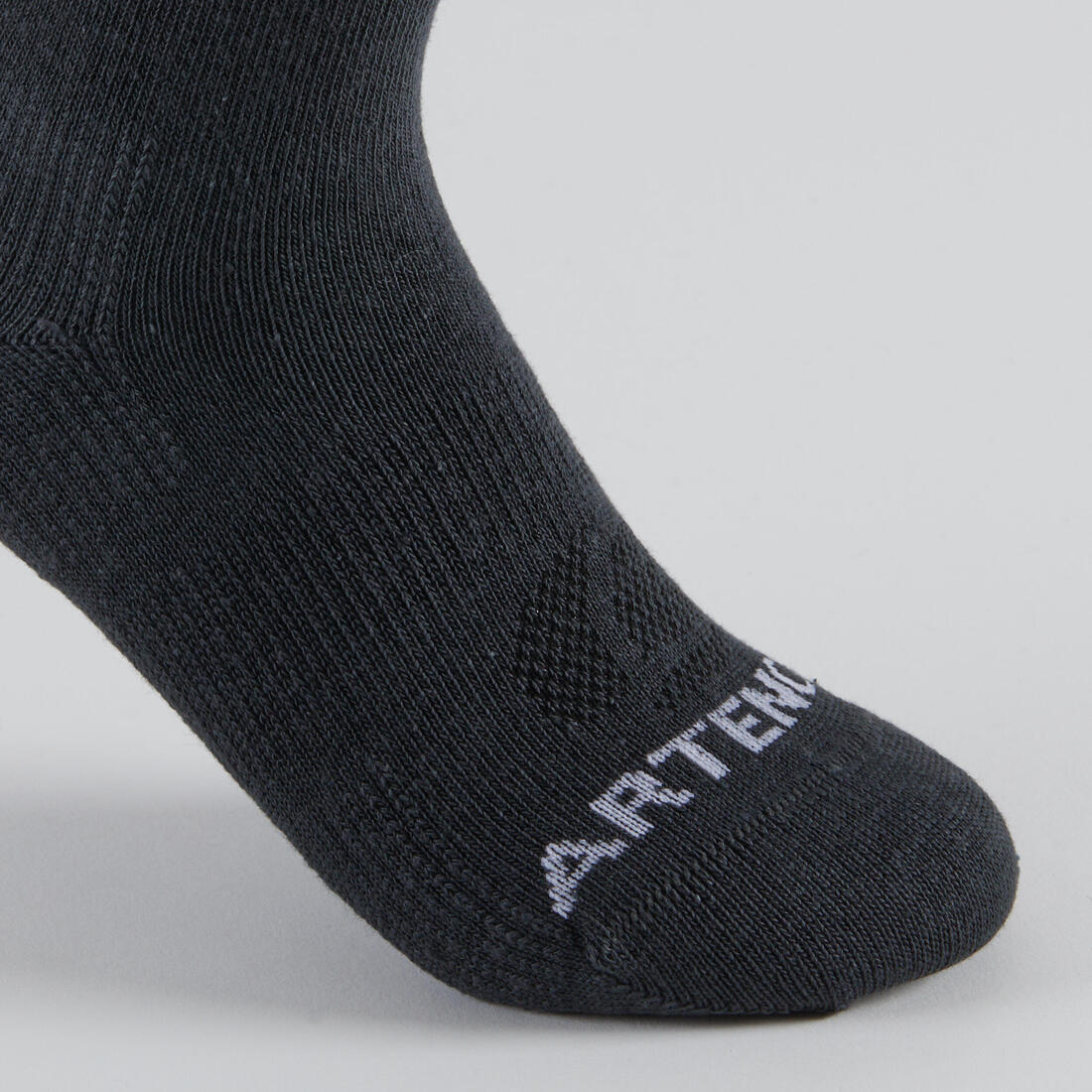 CHAUSSETTES DE SPORT ENFANT HAUTES ARTENGO RS 160 BLANC MARINE BLANC LOT DE 3