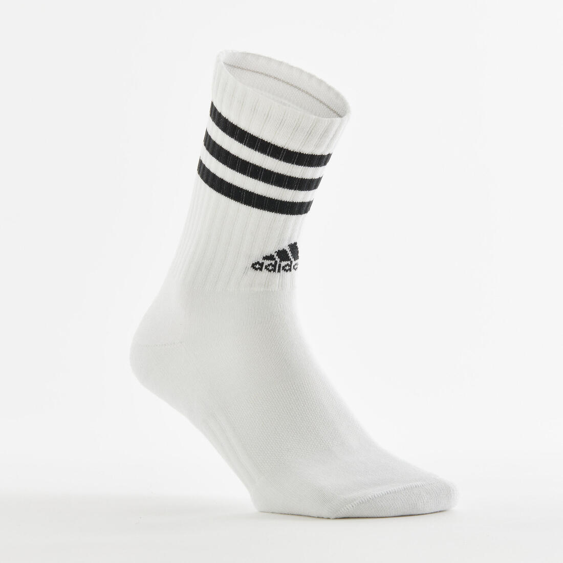 CHAUSSETTES DE SPORT HAUTES ADIDAS STRIPES NOIR BLANC LOT DE 4