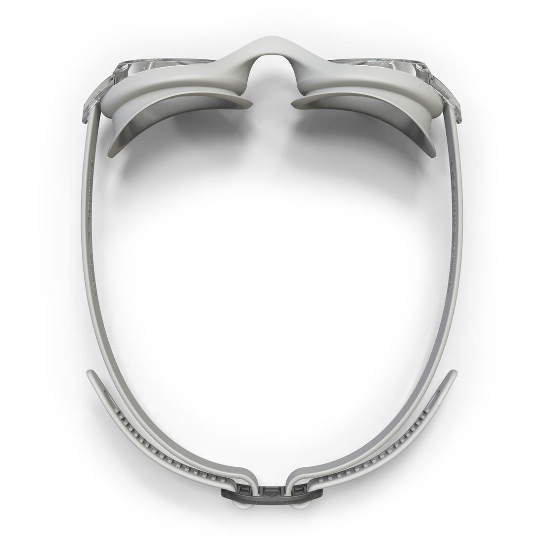 Lunettes de natation taille unique verres clairs, ready gris