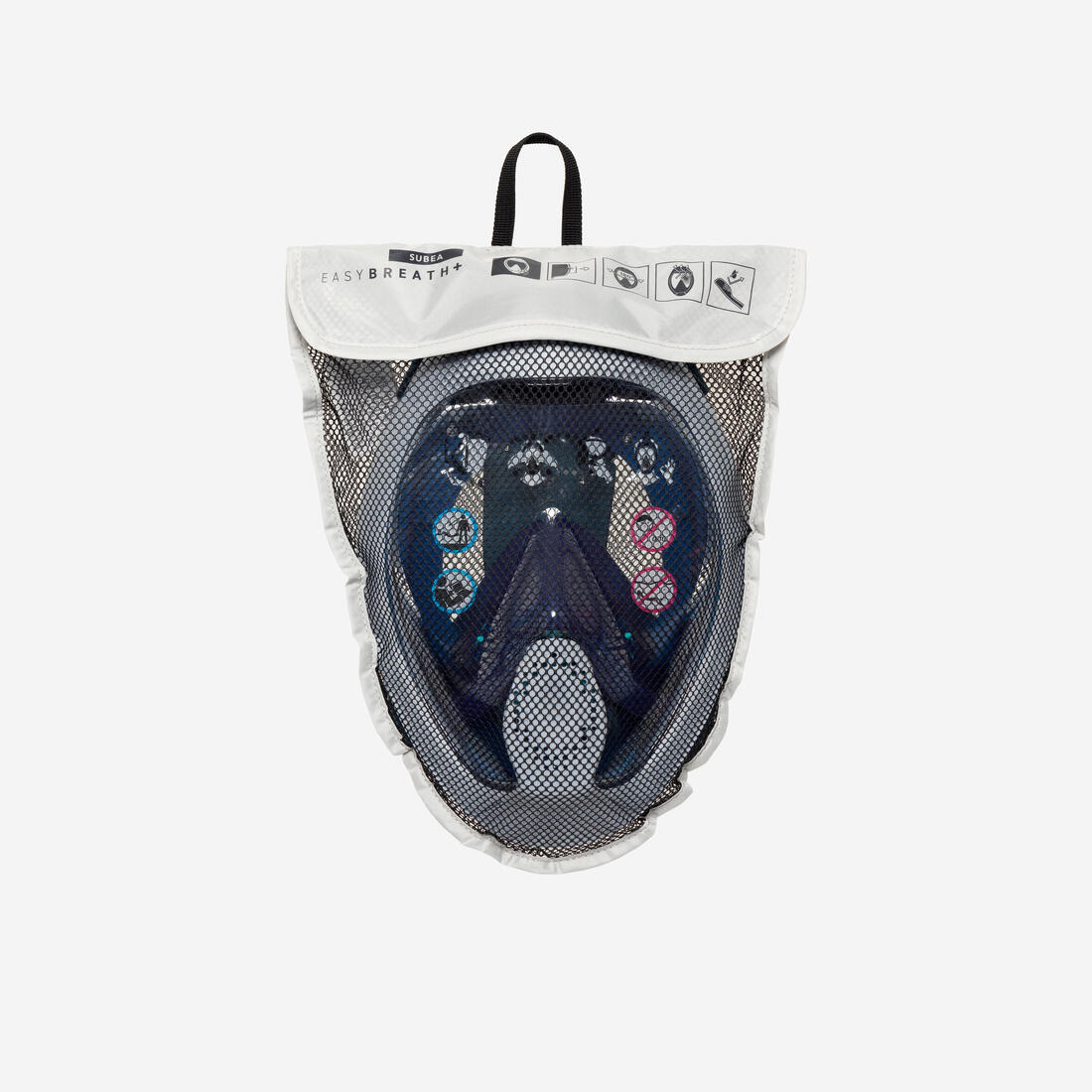Masque snorkeling surface easybreath + avec valve acoustique > 10 ans - jungl