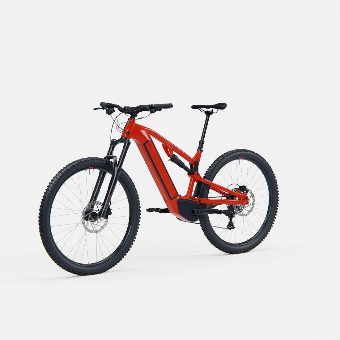 Vélo VTT électrique tout suspendu 29" - E-EXPL 520 S Rouge vif