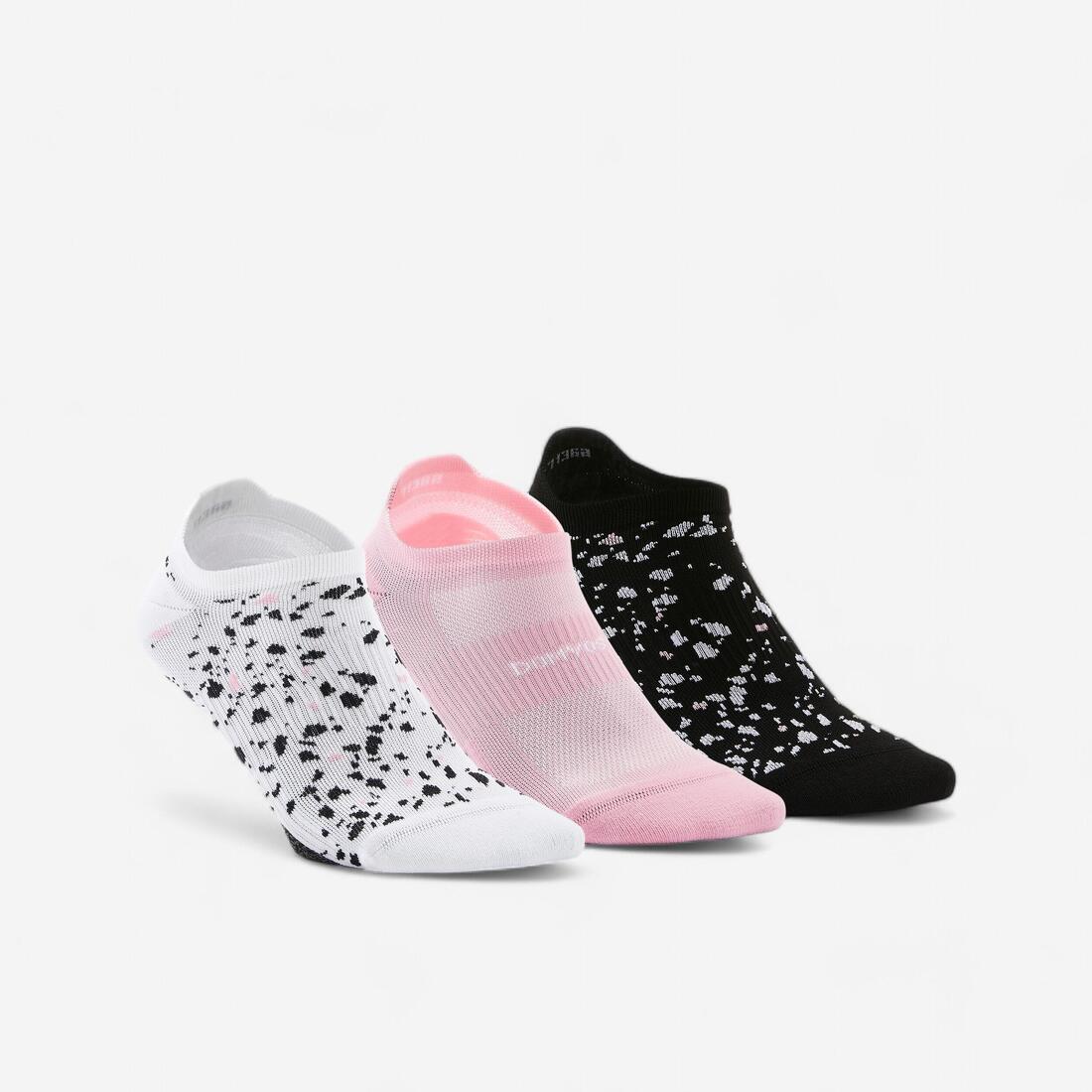 Chaussettes invisibles x 3 femme, couleurs