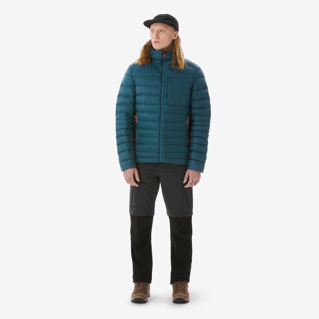 Doudoune à capuche en duvet de trek montagne - mt500 -10 °c - homme