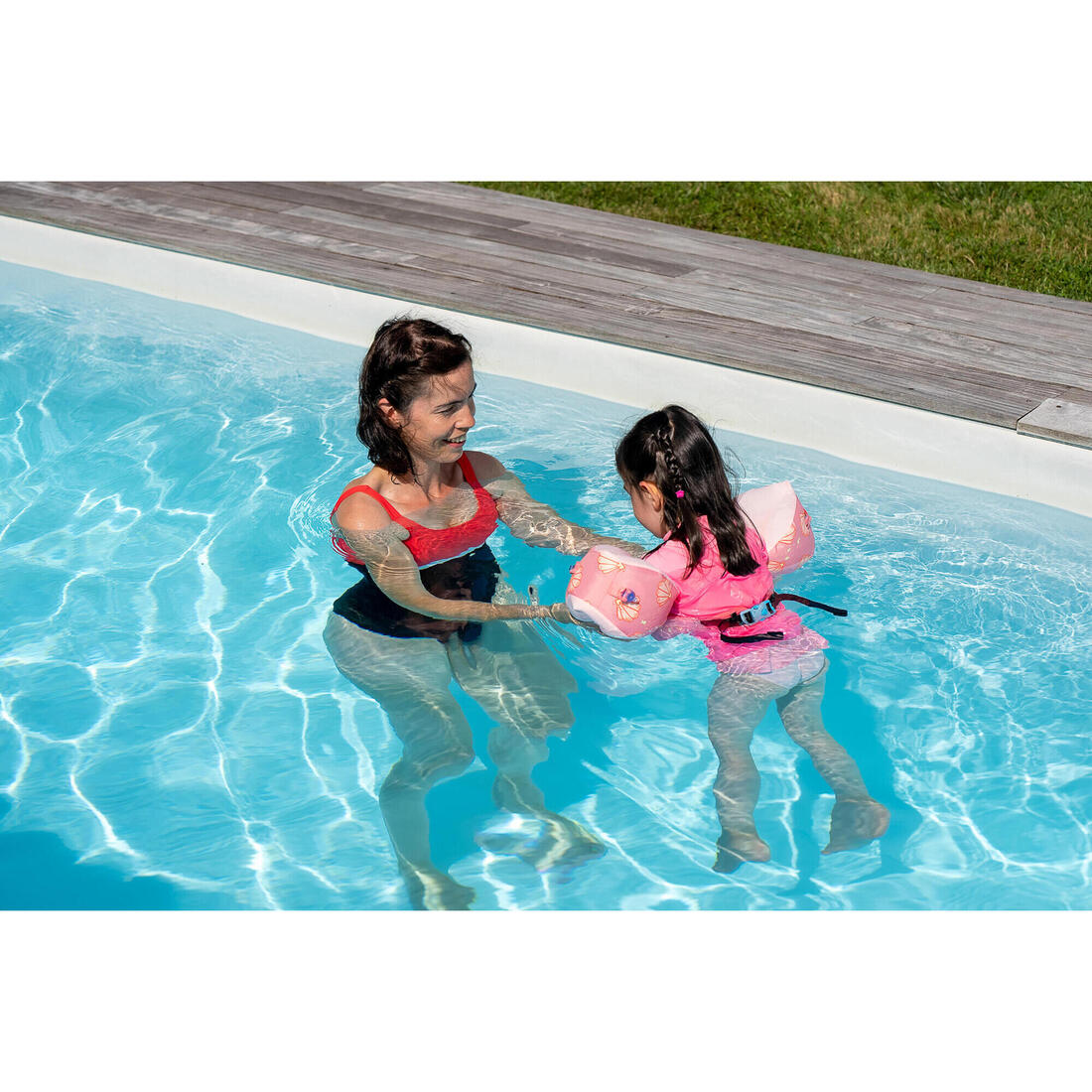 T-shirt anti uv bébé manches courtes corail