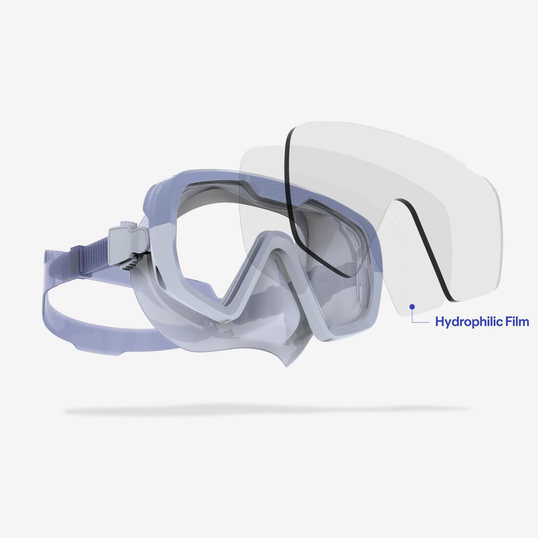Masque de plongée anti buée, 100 Mono sangle silicone