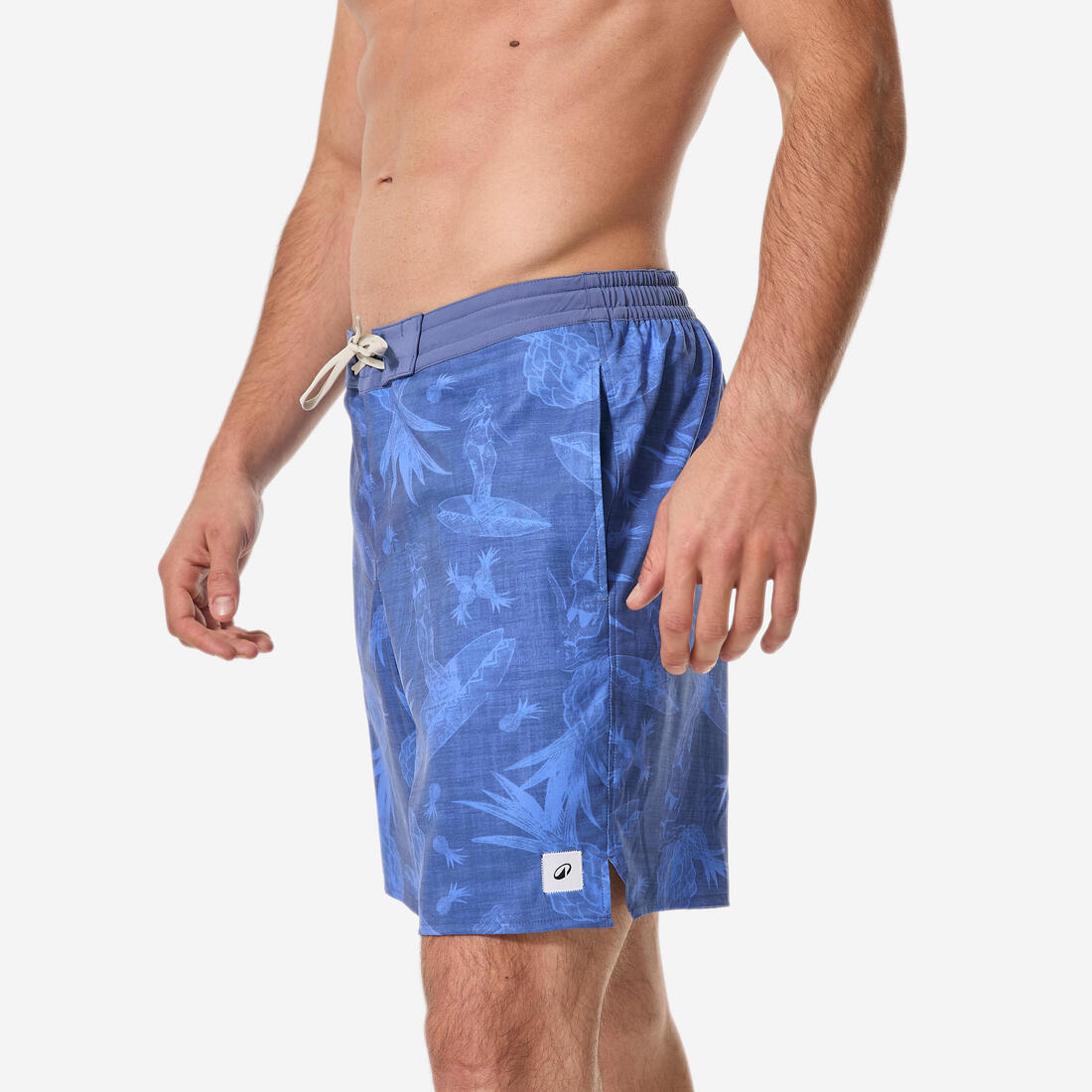 Boardshort surf short de bain mi-long 18'' homme, 100 Supagirl