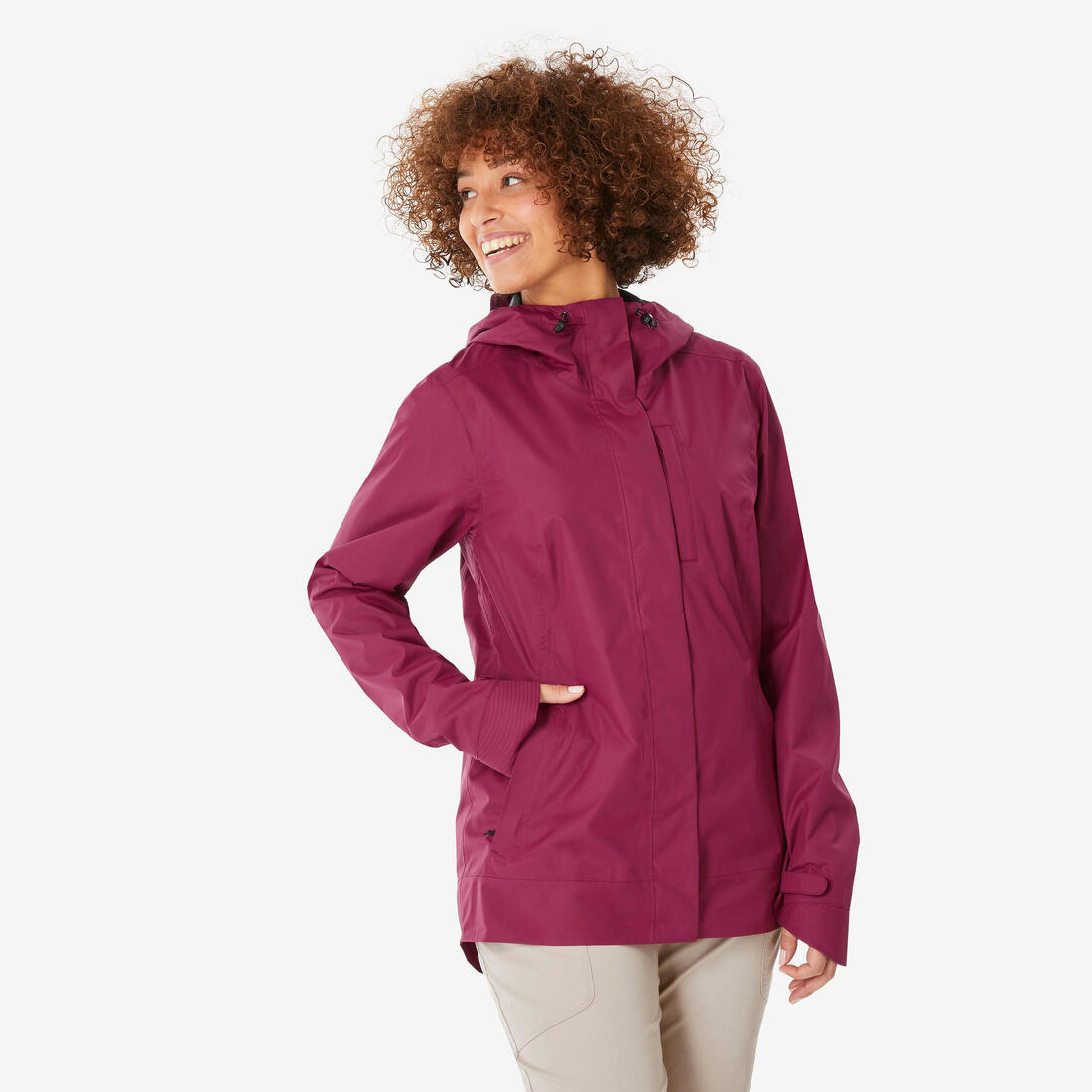 Veste de randonnée imperméable femme, NH500