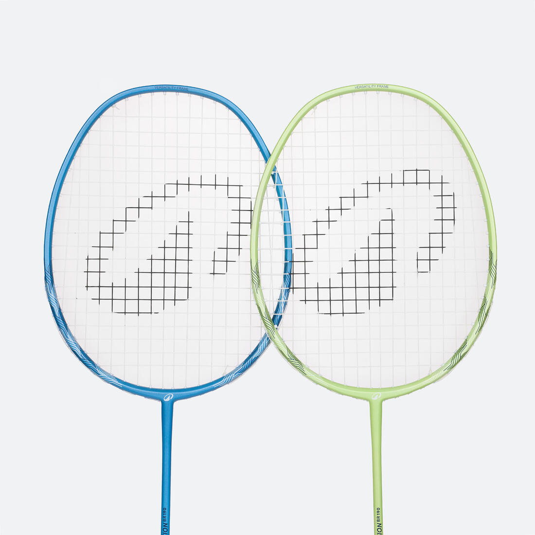 Lot de Raquettes de Badminton Adulte BR 190 Partner - Bleu/Citron Vert