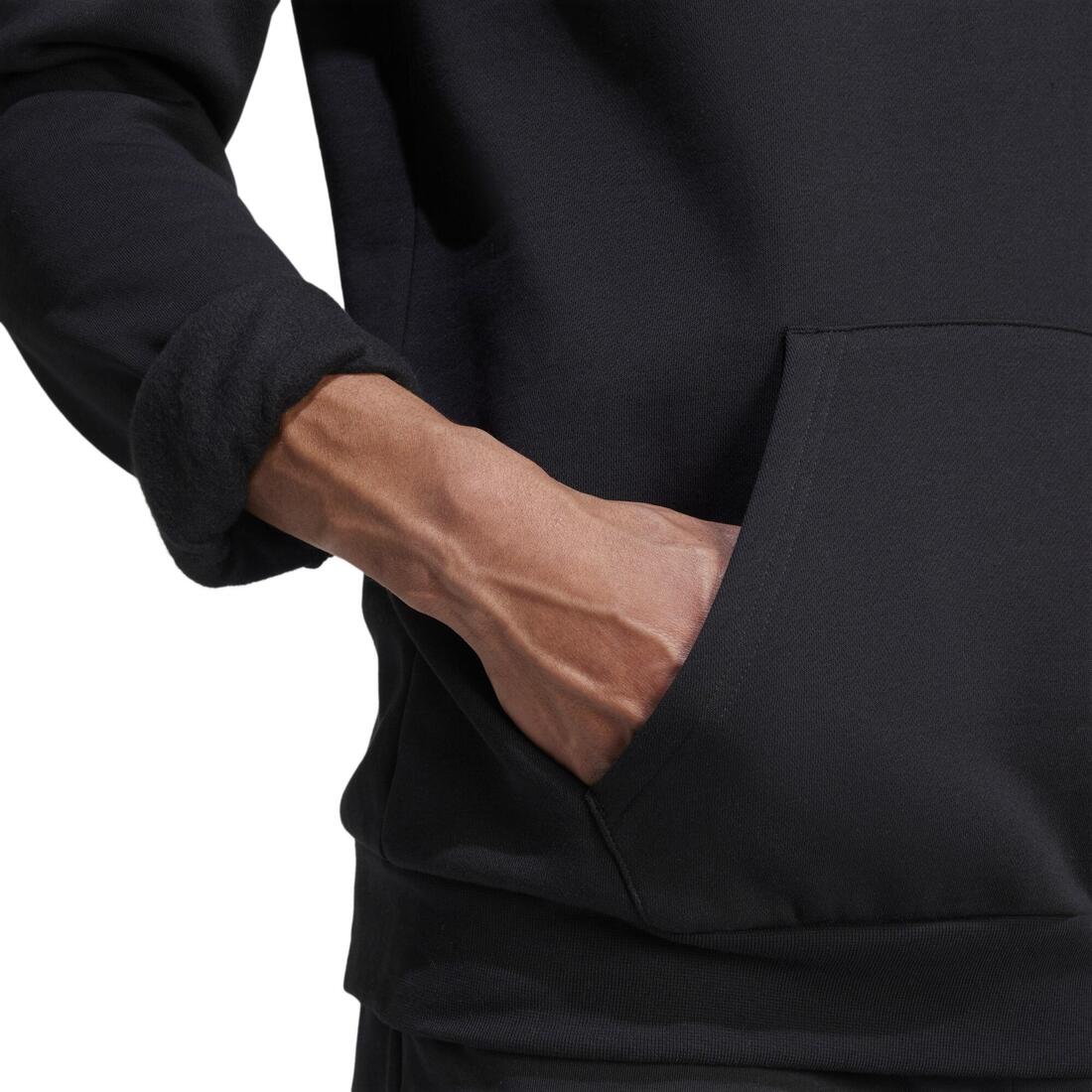 SWEAT-SHIRT A CAPUCHE CAMO DE FITNESS SOFT TRAINING ADIDAS HOMME NOIR