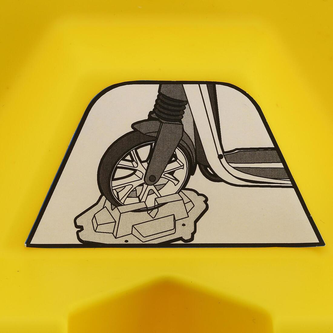 Rack support de trottinette jaune