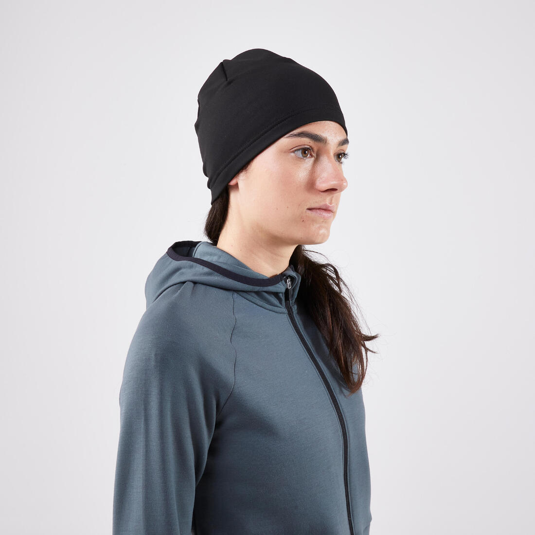 Bonnet running chaud Homme Femme - KIPRUN Warm + gris graph