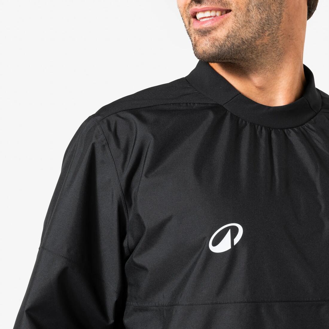 Coupe vent de pluie imperméable de rugby Adulte - Smocktop noir 500