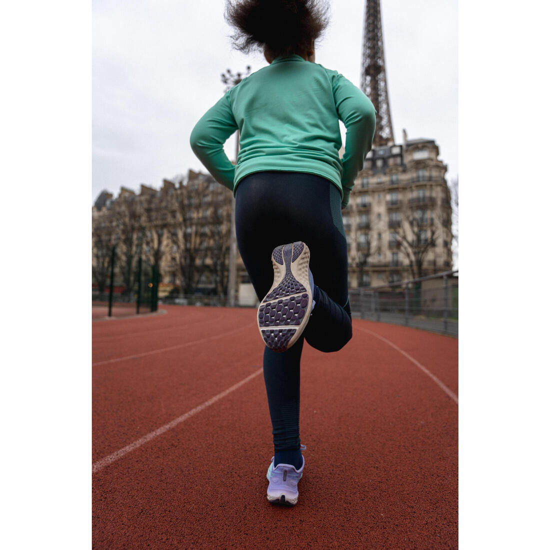 Legging de running Enfant sans couture - KIPRUN CARE 500 Marine