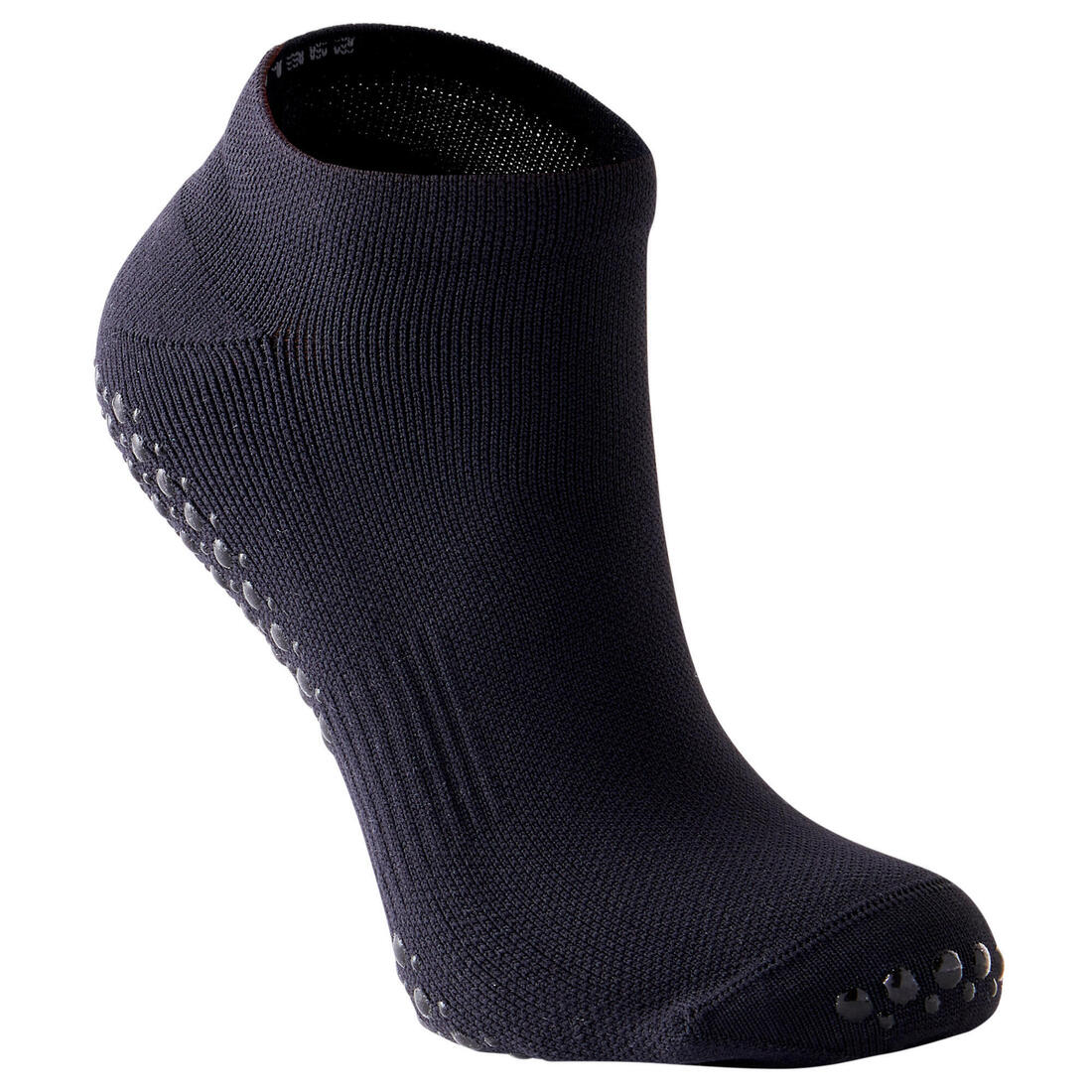 Chaussettes antidérapantes fitness basse synthétique - 100 noir – noir