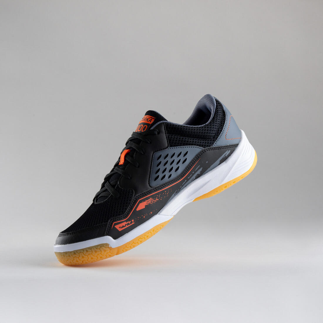 Chaussures de handball Homme - H100 gris noir orange