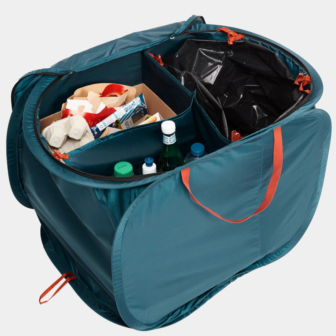 POUBELLE DE TRI DE CAMPING - 3 COMPARTIMENTS - 80 LITRES