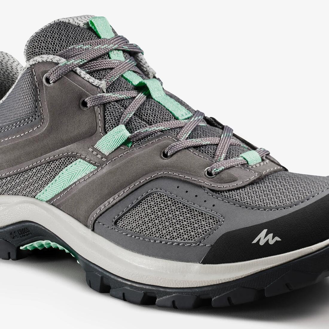 Chaussures de randonnée femme, MH100 gris