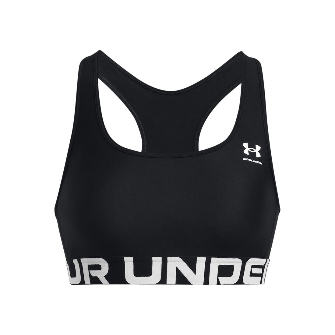 Brassière de sport HeatGear® Armour Mid Branded pour femme, noir