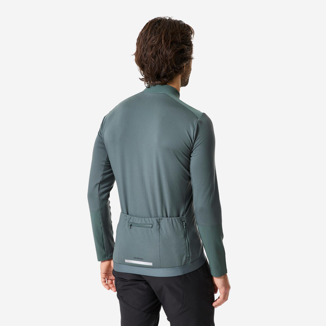 Maillot de VTT manches longues mi-saison, 500 vert foncé