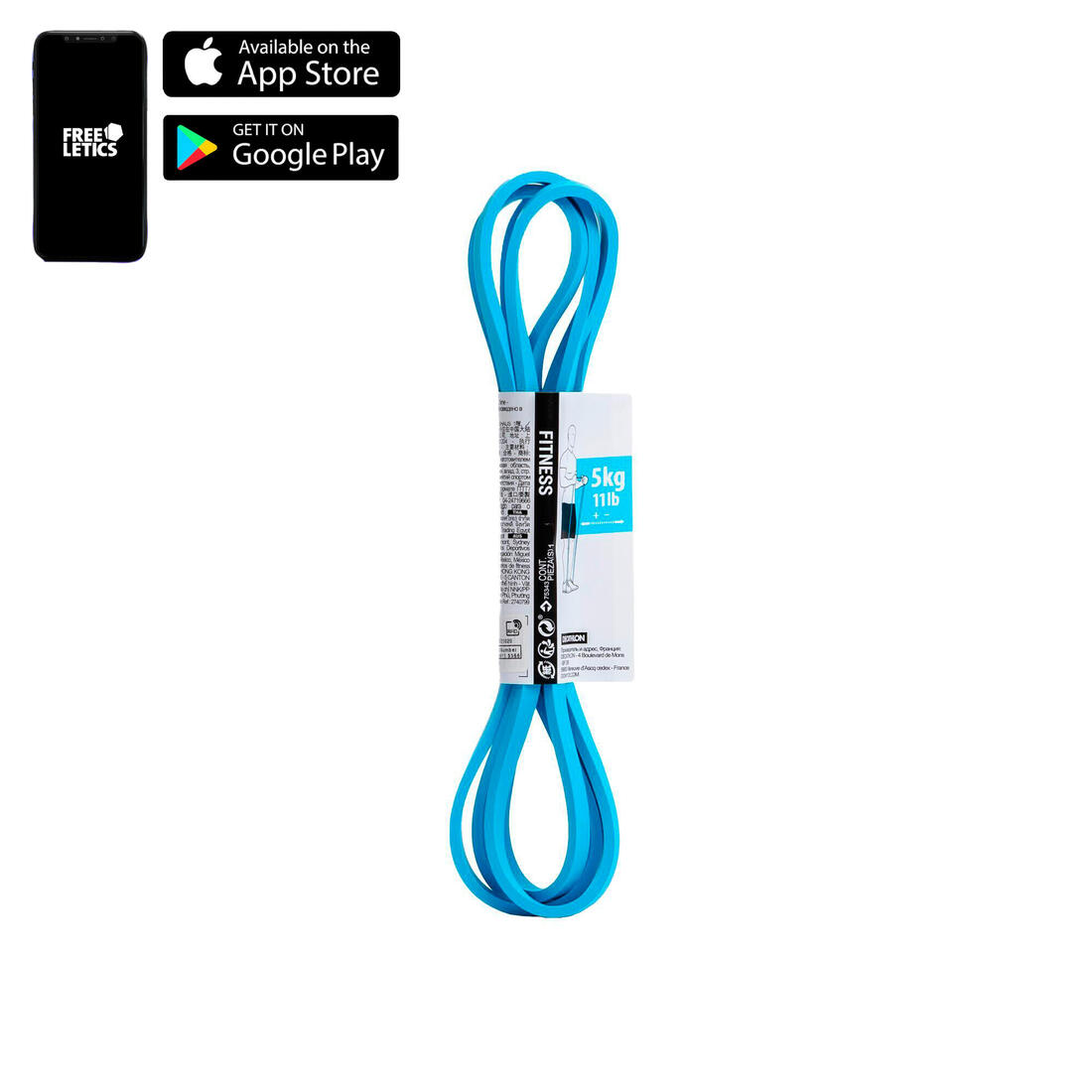 Élastique de musculation - training band 5 kg bleu