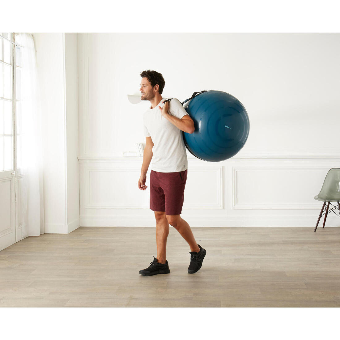 SANGLE DE TRANSPORT RÉGLABLE SWISS BALL - FITNESS - NOIR