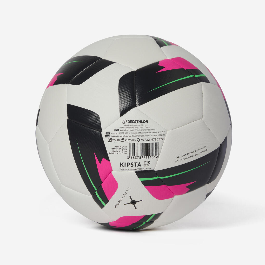 Ballon de football cousu machine TRAINING BALL taille 5