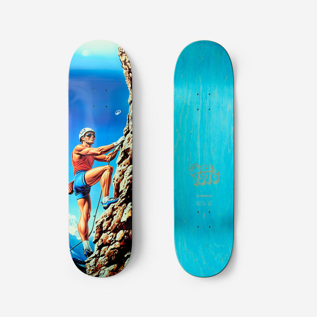 PLANCHE DE SKATE ERABLE DK500 POPSICLE TAILLE 8". GRAPHISME PAR QUENTIN CAILLAT