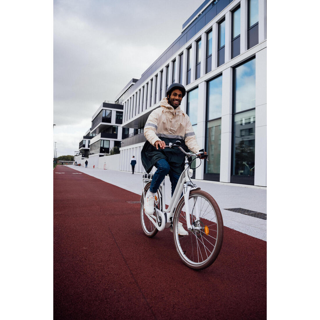 Poncho pluie vélo ville, visibilité de nuit, 540