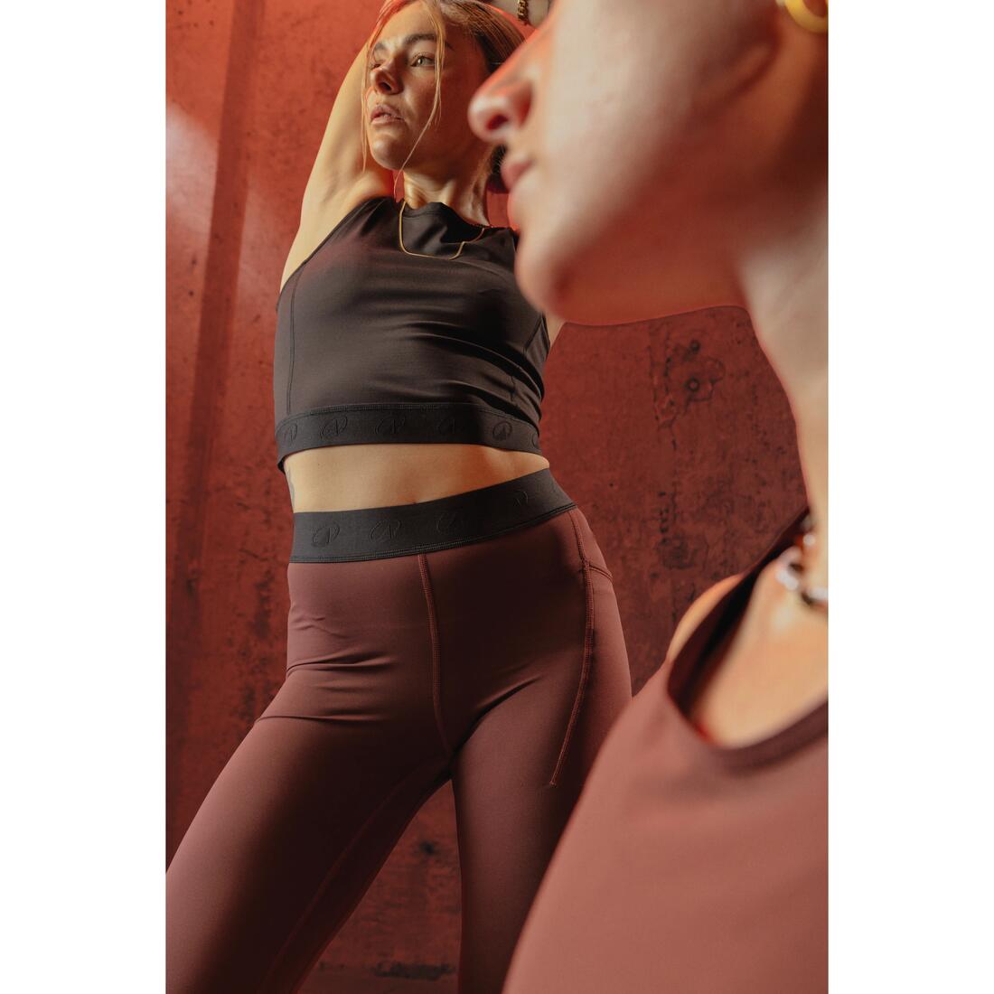 Legging de sport avec ceinture élastiquée femme