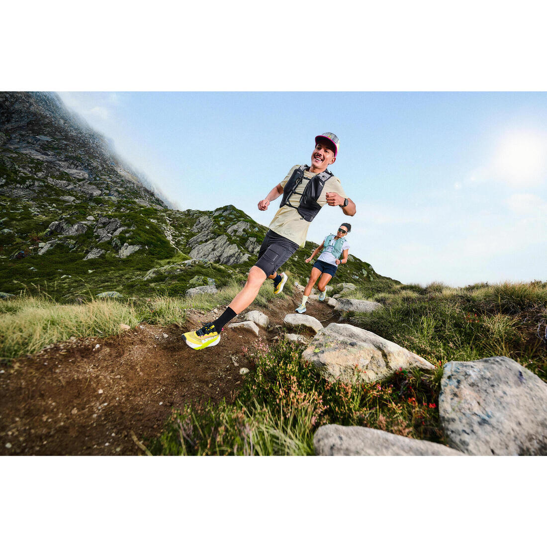 Chaussures de running trail homme, Kiprun kipsummit max, orange et