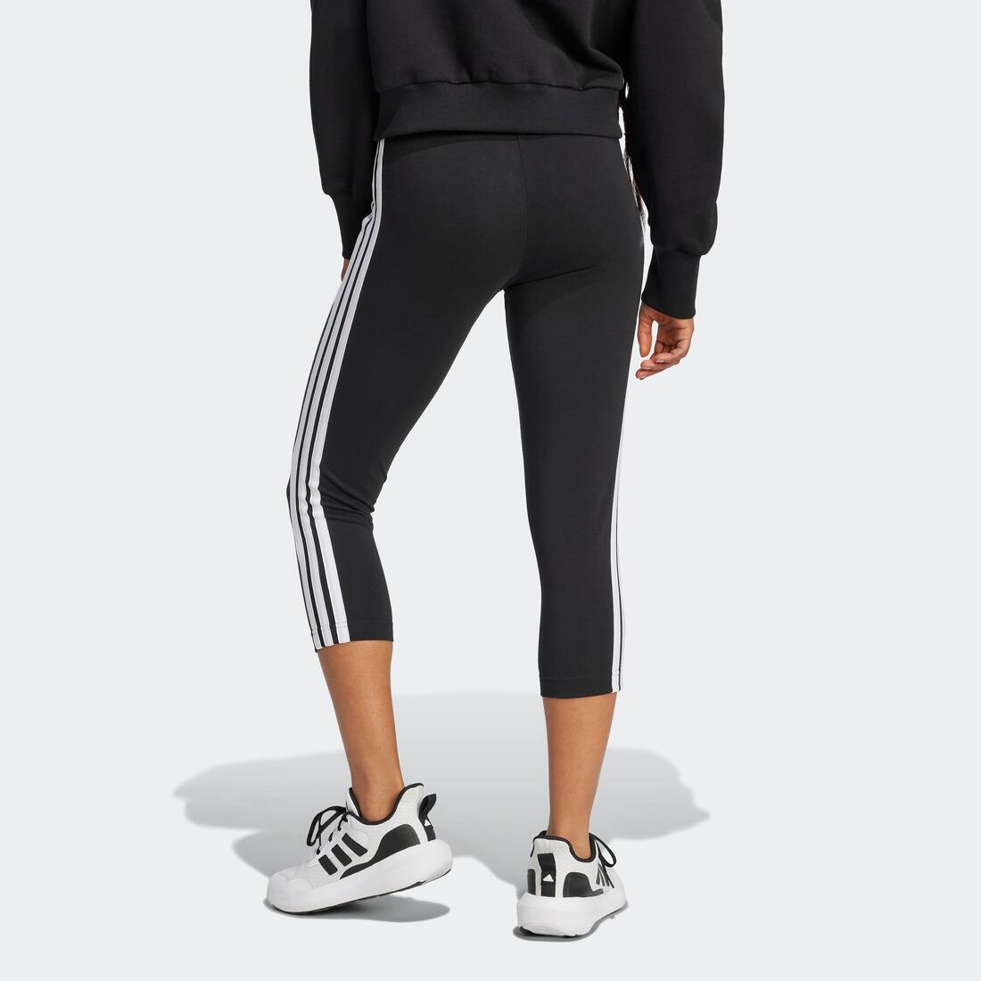 Legging de fitness en coton pour femme, noir