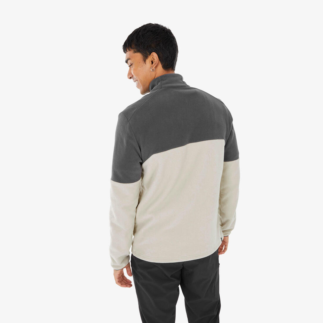 Polaire de randonnée montagne homme, MH500 demi zip