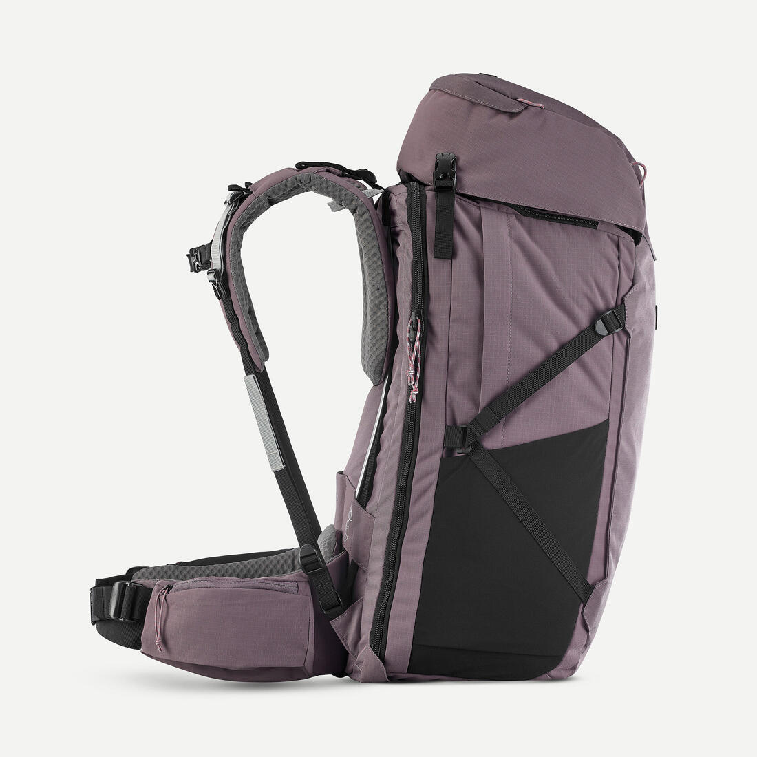 Sac à dos de voyage ouverture valise 60+6L femme, Travel 900 marron