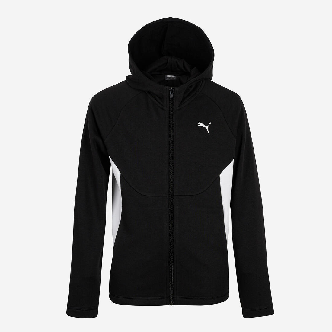 Veste zippée à capuche enfant, noir et blanc – Default