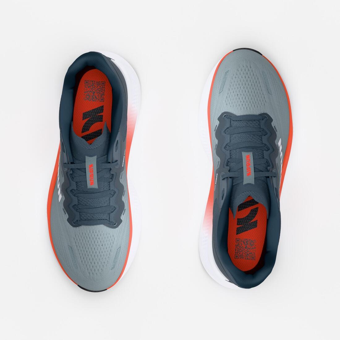 Chaussures de running route homme, Kiprun Kipride Max gris et