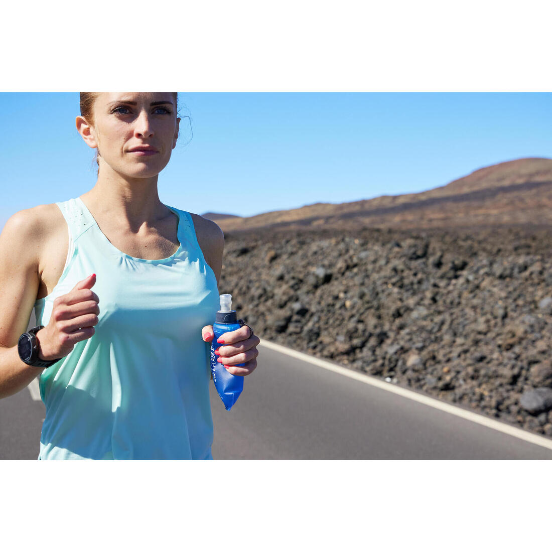 FLASQUE SOUPLE DE RUNNING 250 ML BLEUE