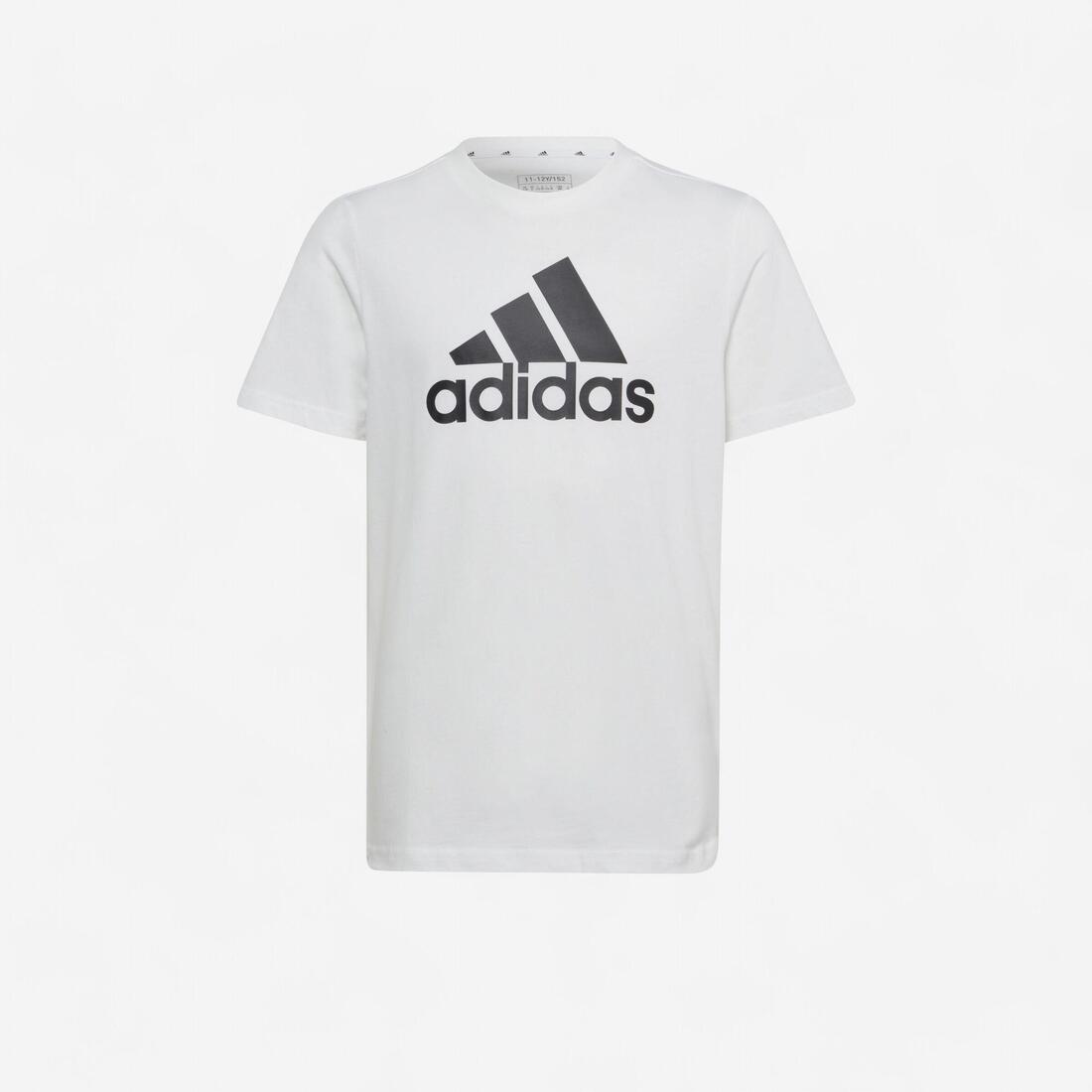 Tee shirt Adidas imprimé logo enfant - blanc et noir