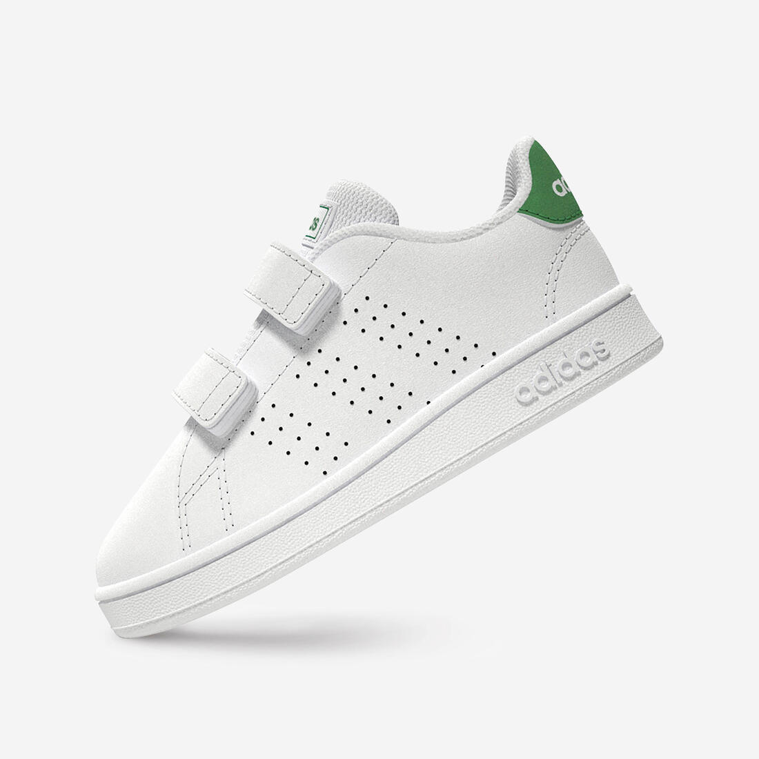 Baskets à scratch bébé - ADIDAS ADVANTAGE blanc/vert – blanc