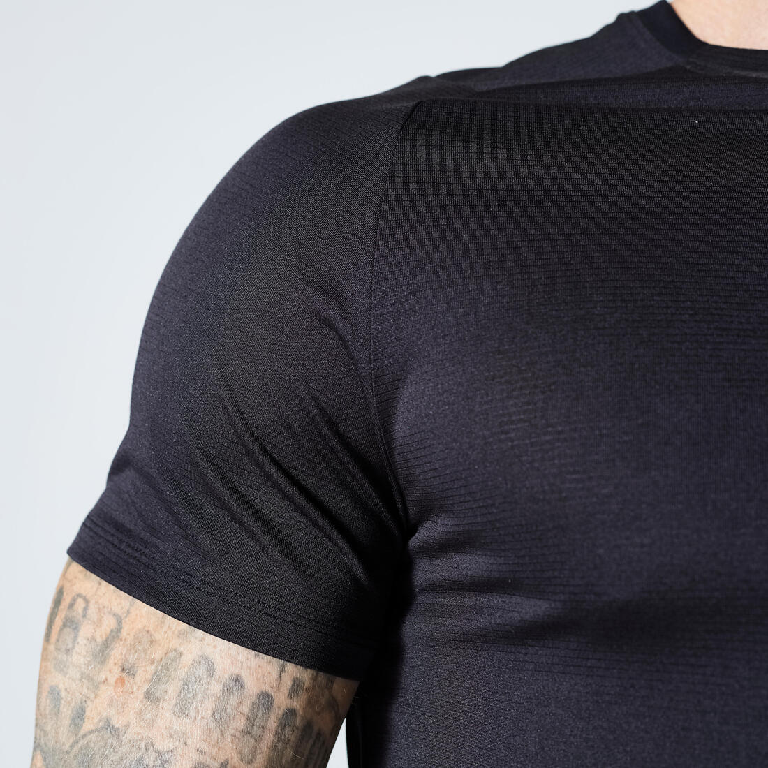 T-shirt de fitness respirant regular col rond homme - mauve