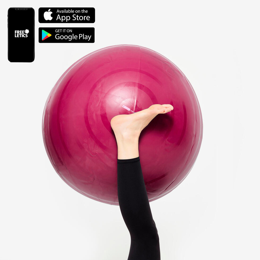 Gym ball taille 3 résistant 75 cm