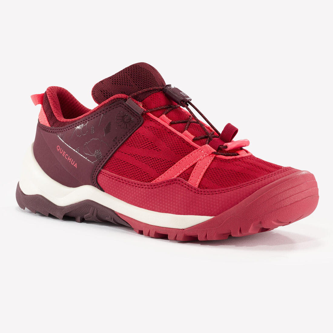 Chaussures de randonnée enfant à laçage rapide - 35 à 38 – rouge