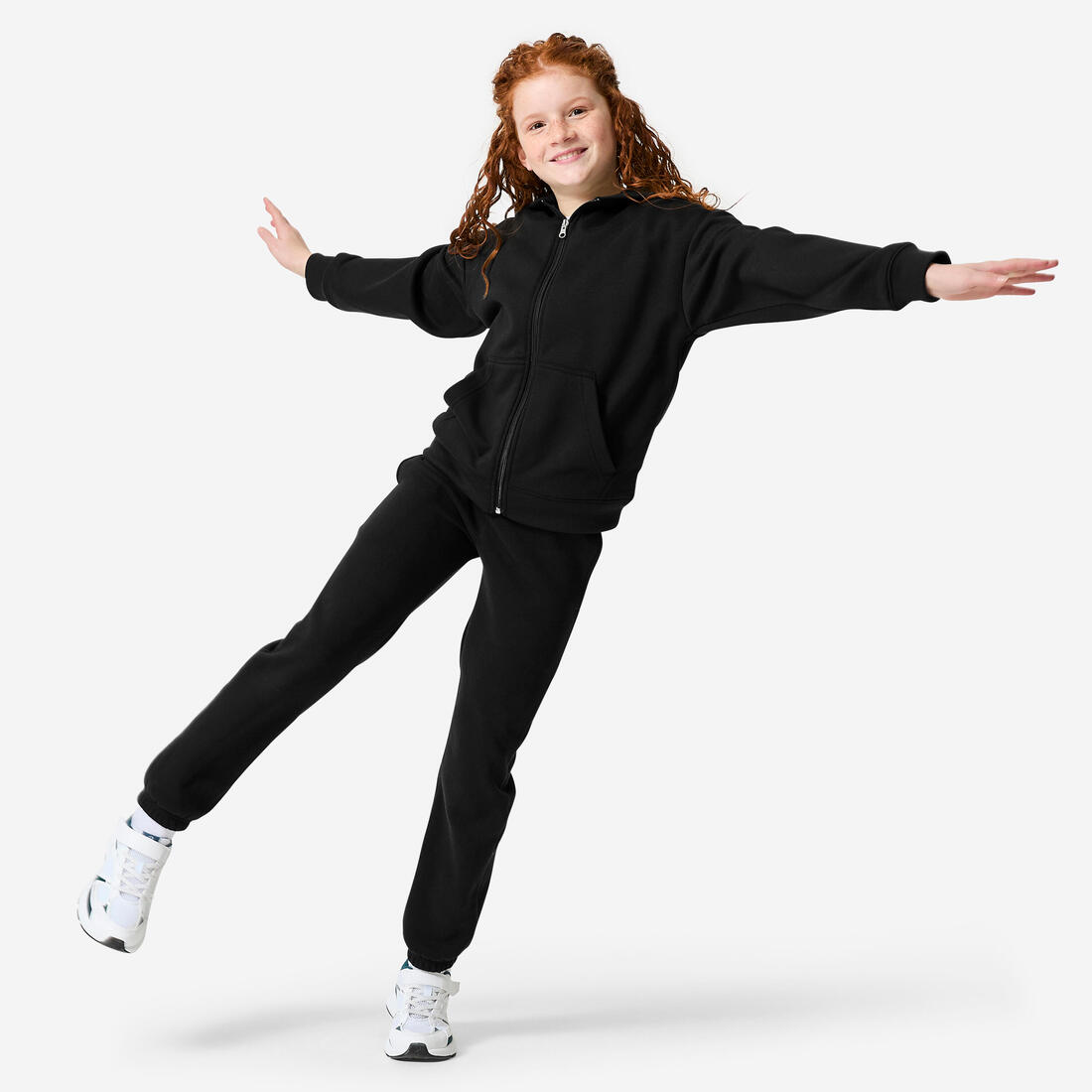 Sweat loose zippé avec capuche foncé